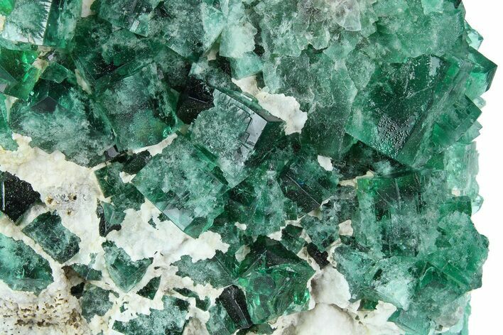 Fluorescent Green Fluorite Crystal Cluster - Rogerley Mine #184629